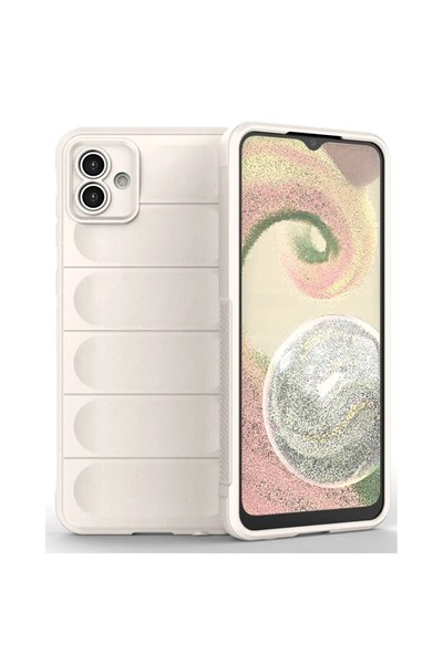 Mey İthalat®  Samsung Galaxy A04E Kılıf Optimum Silikon - Krem