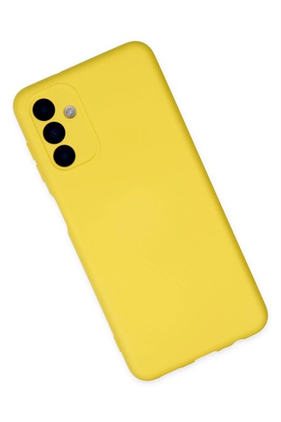 Mey İthalat®  Samsung Galaxy A04S Kılıf Nano içi Kadife Silikon - Sarı