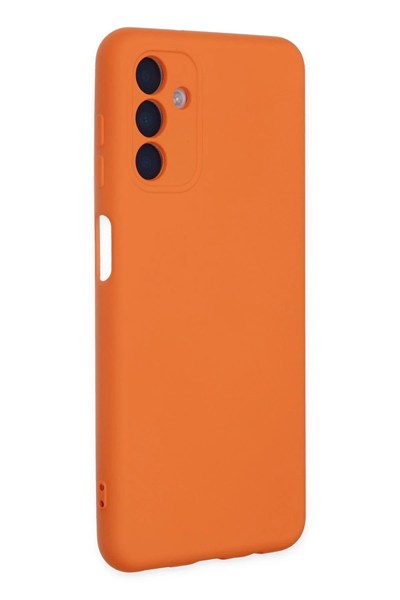 Mey İthalat®  Samsung Galaxy A04S Kılıf Nano içi Kadife Silikon - Turuncu