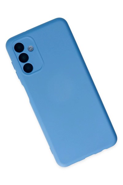 Mey İthalat®  Samsung Galaxy A04S Kılıf Nano içi Kadife Silikon - Mavi