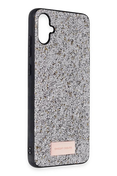 Mey İthalat®  Samsung Galaxy A05 Bright Simli Kapak - Gümüş