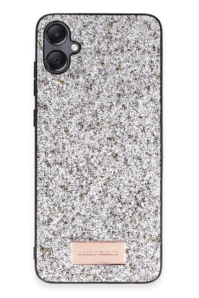 Mey İthalat®  Samsung Galaxy A05 Bright Simli Kapak - Gümüş