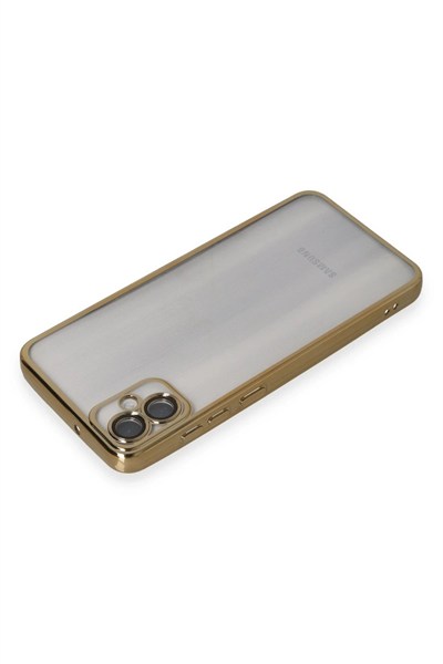 Mey İthalat®  Samsung Galaxy A05 Kılıf  Lensli Silikon - Gold