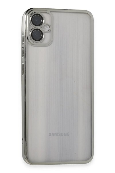 Mey İthalat®  Samsung Galaxy A05 Kılıf  Lensli Silikon - Gümüş