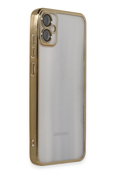 Mey İthalat®  Samsung Galaxy A05 Kılıf  Lensli Silikon - Gold