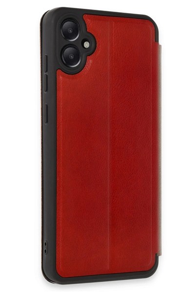 Mey İthalat®  Samsung Galaxy A05 Kılıf Flip Cover - Kırmızı