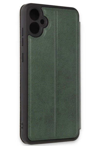 Mey İthalat®  Samsung Galaxy A05 Kılıf Flip Cover - Koyu Yeşil