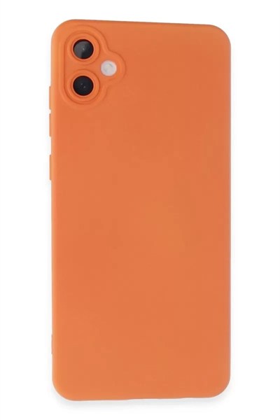 Mey İthalat®  Samsung Galaxy A05 Kılıf Nano içi Kadife Silikon - Turuncu