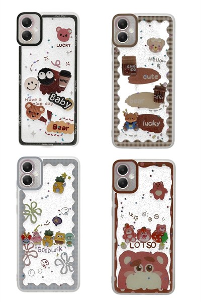 Mey İthalat®  Samsung Galaxy A05 Kılıf Sweet Desenli Silikon Kapak - Şeffaf