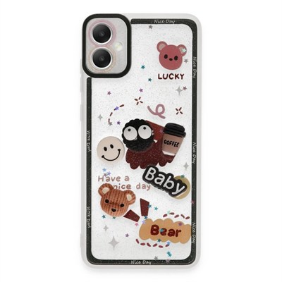 Mey İthalat®  Samsung Galaxy A05 Kılıf Sweet Desenli Silikon Kapak - Sarı