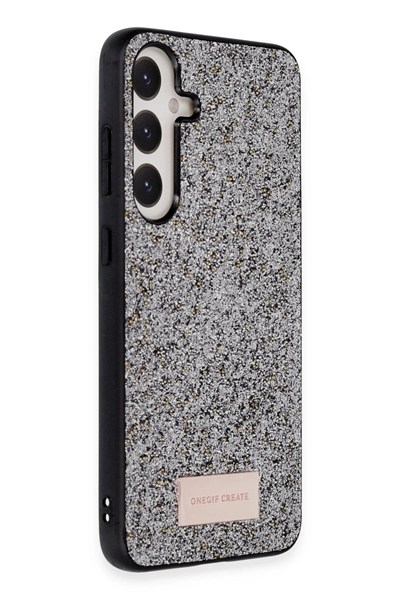 Mey İthalat®  Samsung Galaxy A05S Bright Simli Kapak - Gümüş