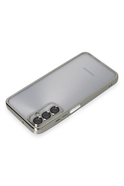 Mey İthalat®  Samsung Galaxy A05S Kılıf  Lensli Silikon - Gümüş