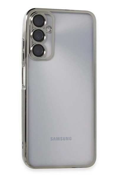 Mey İthalat®  Samsung Galaxy A05S Kılıf  Lensli Silikon - Gümüş