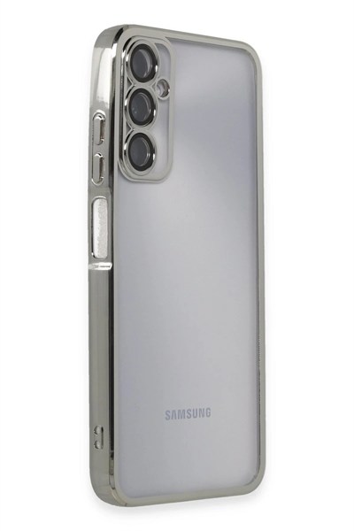 Mey İthalat®  Samsung Galaxy A05S Kılıf  Lensli Silikon - Gümüş
