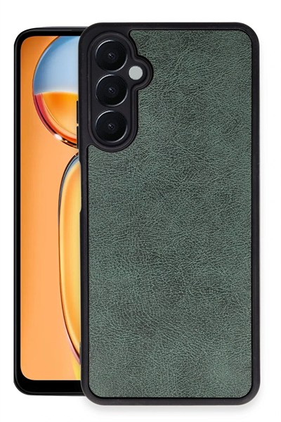 Mey İthalat®  Samsung Galaxy A05S Kılıf Aras Deri Kapak - Koyu Yeşil