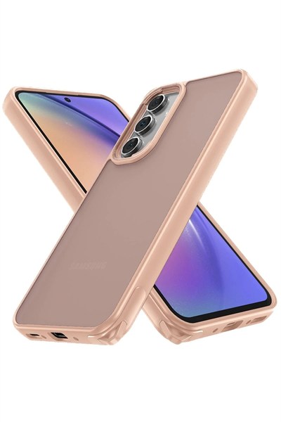 Mey İthalat®  Samsung Galaxy A05S Kılıf Elegant Kapak - Pudra