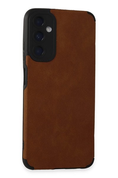 Mey İthalat®  Samsung Galaxy A05S Kılıf Loop Deri Silikon - Kahverengi