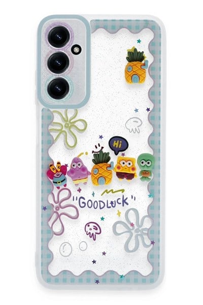 Mey İthalat®  Samsung Galaxy A05S Kılıf Sweet Desenli Silikon Kapak - Açık Mavi