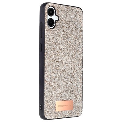 Mey İthalat®  Samsung Galaxy A06 Bright Simli Kapak - Gold