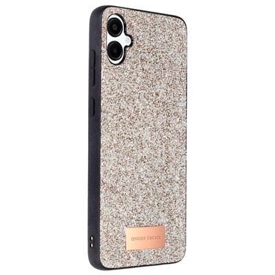 Mey İthalat®  Samsung Galaxy A06 Bright Simli Kapak - Gold