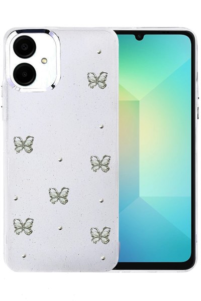 Mey İthalat®  Samsung Galaxy A06 Fiyonk Desenli Kapak - Desen 9