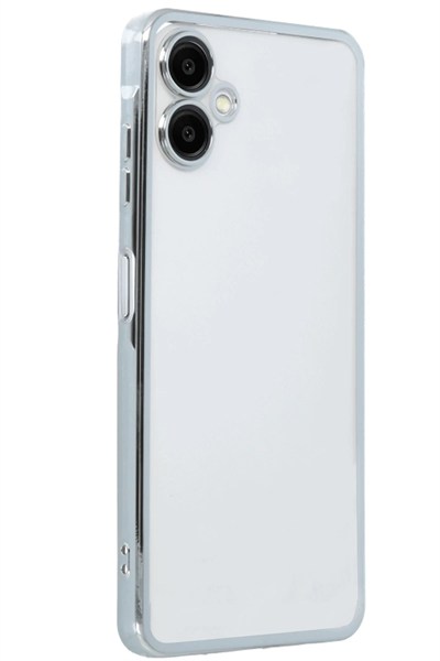 Mey İthalat®  Samsung Galaxy A06 Kılıf  Lensli Silikon - Gümüş