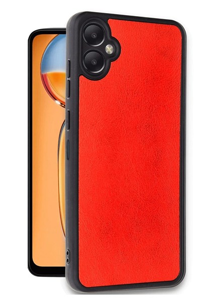 Mey İthalat®  Samsung Galaxy A06 Kılıf Aras Deri Kapak - Kırmızı