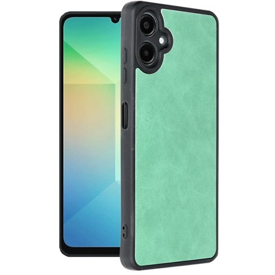 Mey İthalat®  Samsung Galaxy A06 Kılıf Aras Deri Kapak - Koyu Yeşil