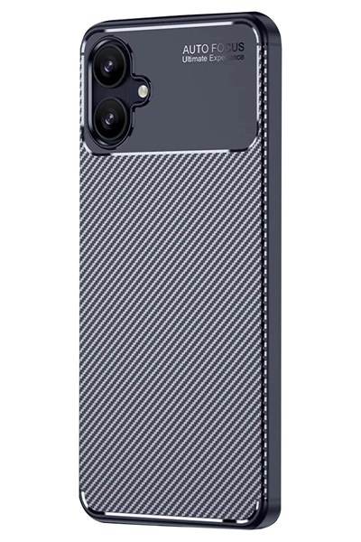 Mey İthalat®  Samsung Galaxy A06 Kılıf Auto Focus Karbon Kapak - Lacivert