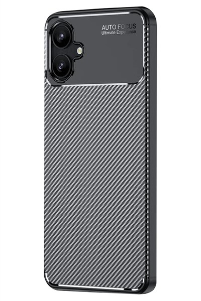 Mey İthalat®  Samsung Galaxy A06 Kılıf Auto Focus Karbon Kapak - Siyah