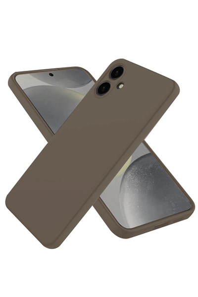 Mey İthalat®  Samsung Galaxy A06 Kılıf First Silikon - Kahverengi