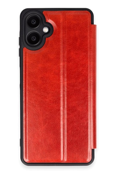 Mey İthalat®  Samsung Galaxy A06 Kılıf Flip Cover - Kırmızı