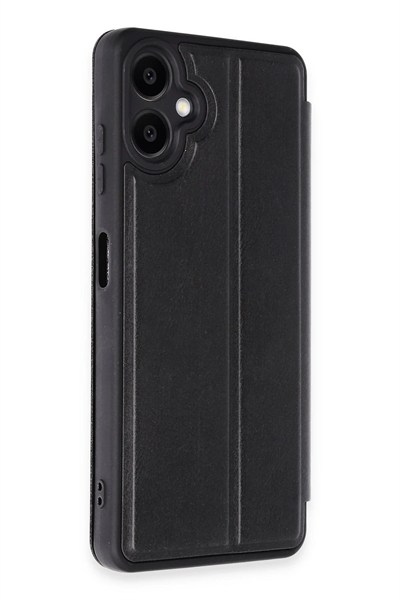 Mey İthalat®  Samsung Galaxy A06 Kılıf Flip Cover - Siyah