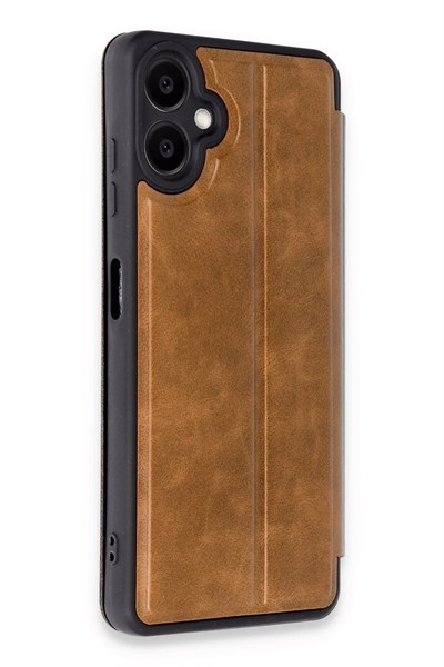 Mey İthalat®  Samsung Galaxy A06 Kılıf Flip Cover - Taba