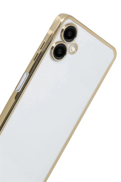 Mey İthalat®  Samsung Galaxy A07 4G  Lensli Silikon - Gold