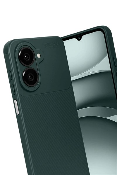 Mey İthalat®  Samsung Galaxy A07 4G Auto Focus Karbon Kapak - Koyu Yeşil