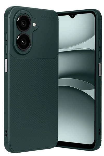 Mey İthalat®  Samsung Galaxy A07 4G Auto Focus Karbon Kapak - Koyu Yeşil