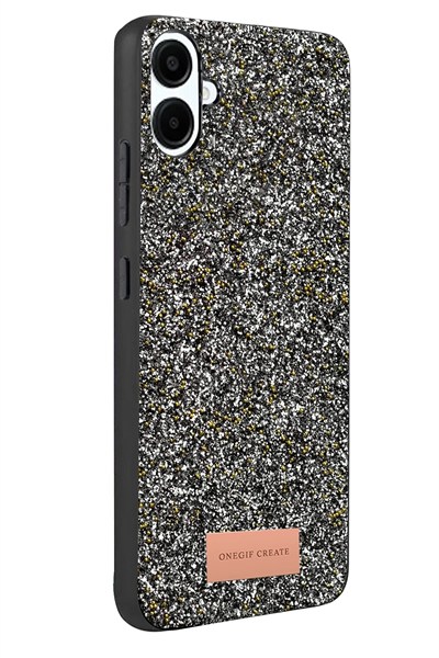 Mey İthalat®  Samsung Galaxy A07 4G Bright Simli Kapak - Gold