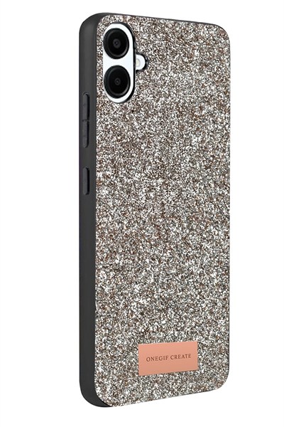 Mey İthalat®  Samsung Galaxy A07 4G Bright Simli Kapak - Gümüş