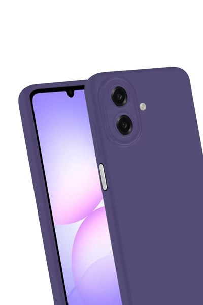 Mey İthalat®  Samsung Galaxy A07 4G First Silikon - Mürdüm