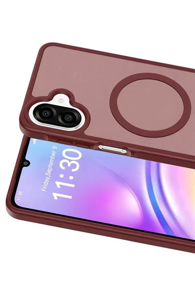 Mey İthalat®  Samsung Galaxy A07 4G Jota Magsafe Kapak - Bordo