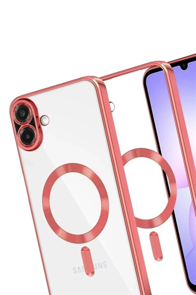 Mey İthalat®  Samsung Galaxy A07 4G Kross Magneticsafe Kapak - Kırmızı