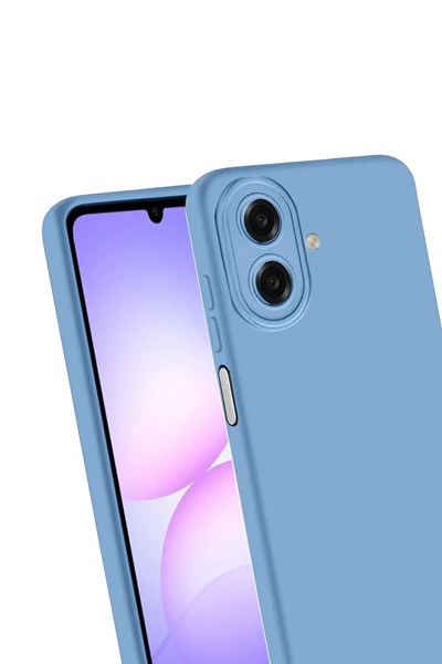 Mey İthalat®  Samsung Galaxy A07 4G Nano içi Kadife Silikon - Mavi