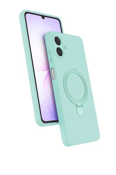 Mey İthalat®  Samsung Galaxy A07 4G Regal Magsafe Standlı Kapak - Su Yeşili