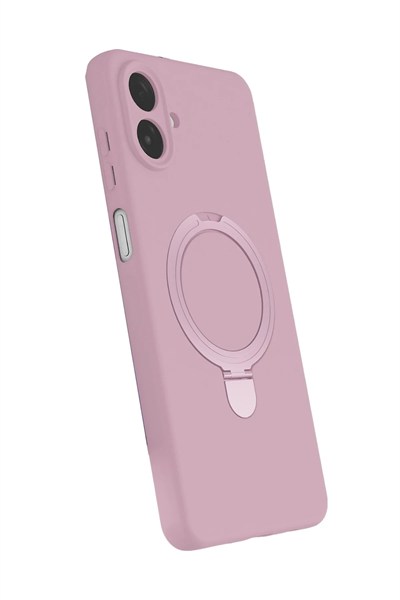 Mey İthalat®  Samsung Galaxy A07 4G Regal Magsafe Standlı Kapak - Açık Pembe