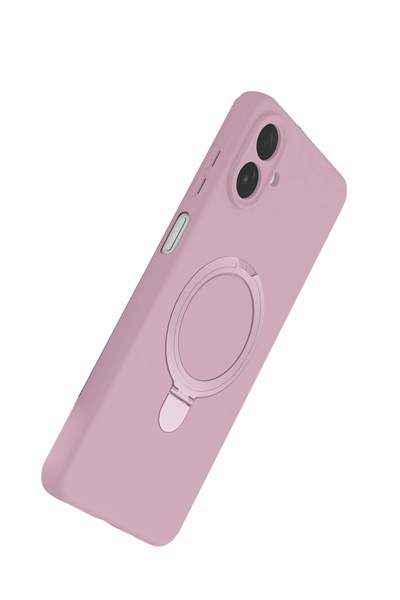 Mey İthalat®  Samsung Galaxy A07 4G Regal Magsafe Standlı Kapak - Açık Pembe