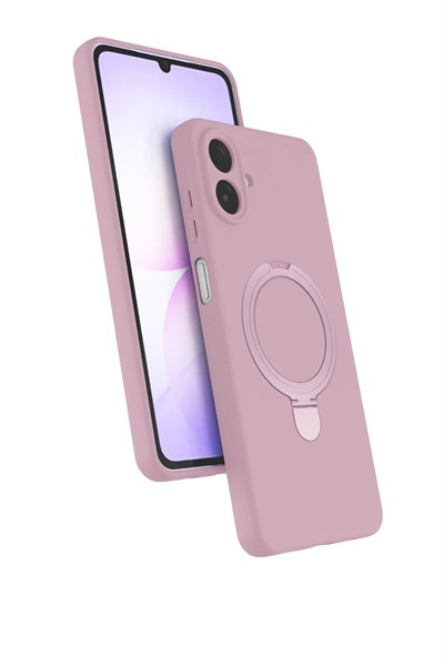 Mey İthalat®  Samsung Galaxy A07 4G Regal Magsafe Standlı Kapak - Açık Pembe