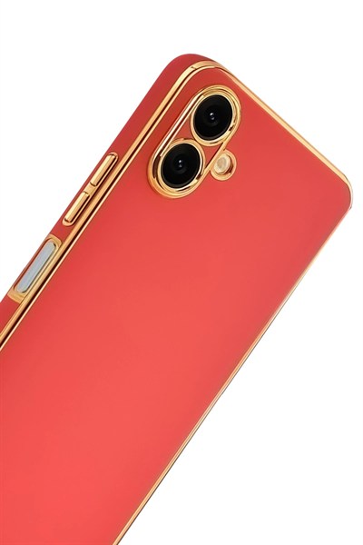Mey İthalat®  Samsung Galaxy A07 4G Volet Silikon - Kırmızı