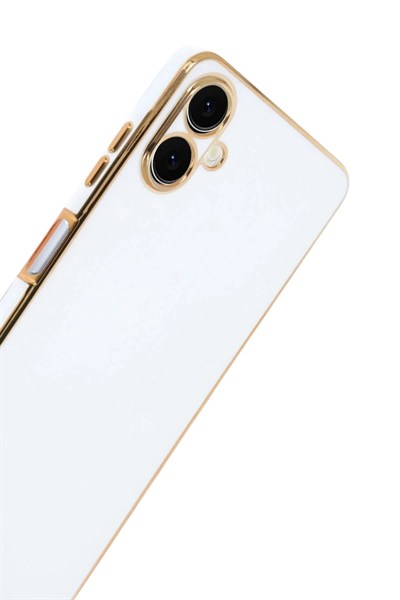 Mey İthalat®  Samsung Galaxy A07 4G Volet Silikon - Beyaz