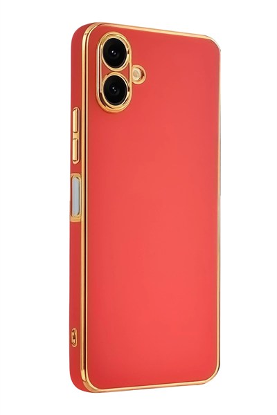 Mey İthalat®  Samsung Galaxy A07 4G Volet Silikon - Kırmızı